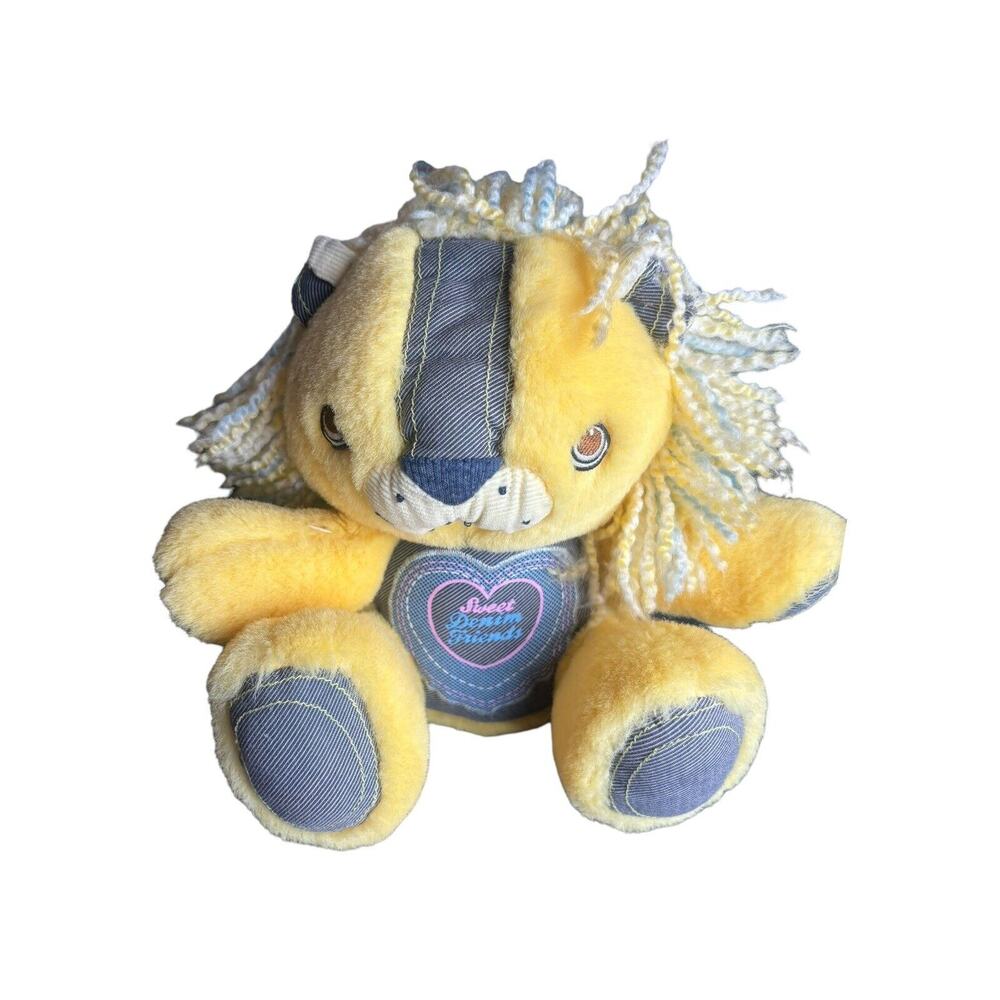 Vintage Sweet Denim Friends Yellow Denim Lion.‎